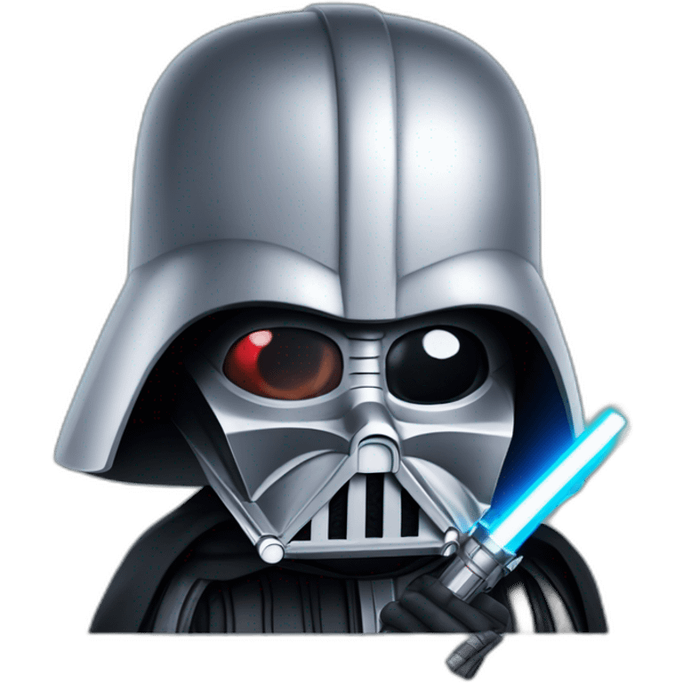 Darth Vader with a lightsaber emoji