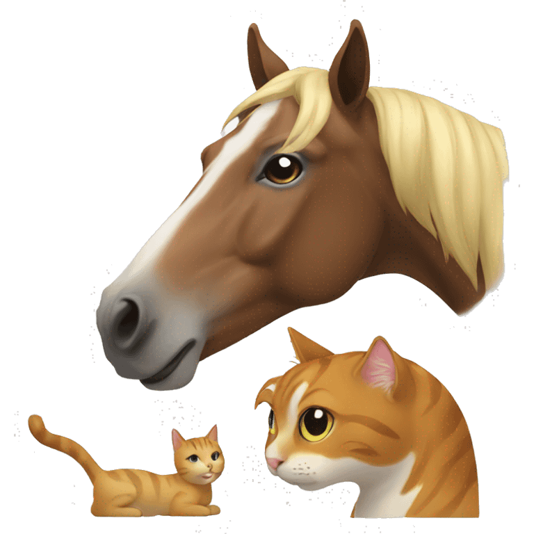 horse and cat emoji