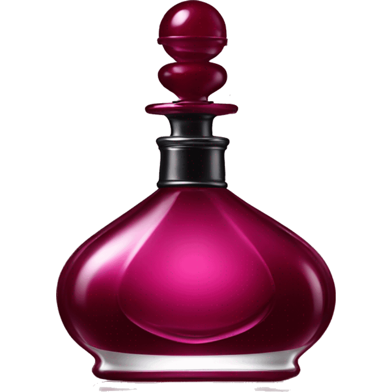 fancy perfume bottle black cherry colored emoji