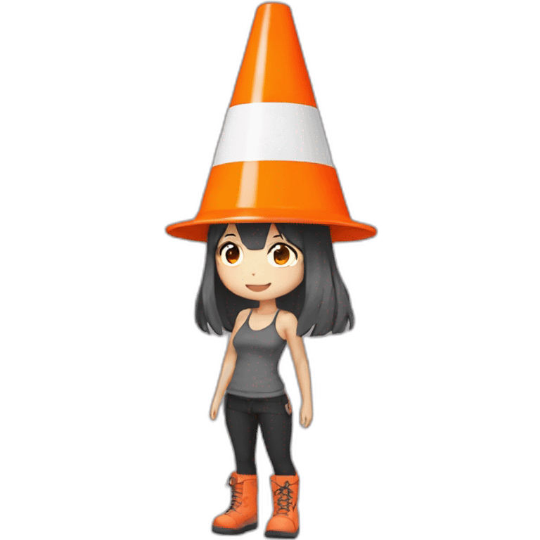 Anime girl traffic cone emoji