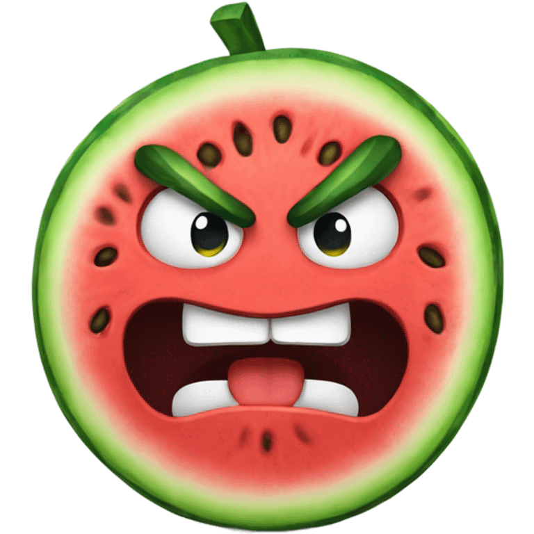 Angry watermelon  emoji