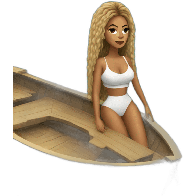 beyonce in a boat emoji