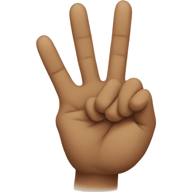 peace sign but the two fingers are together emoji