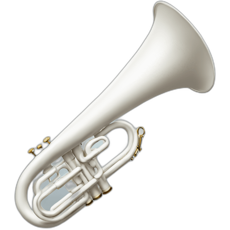 White trumpet emoji