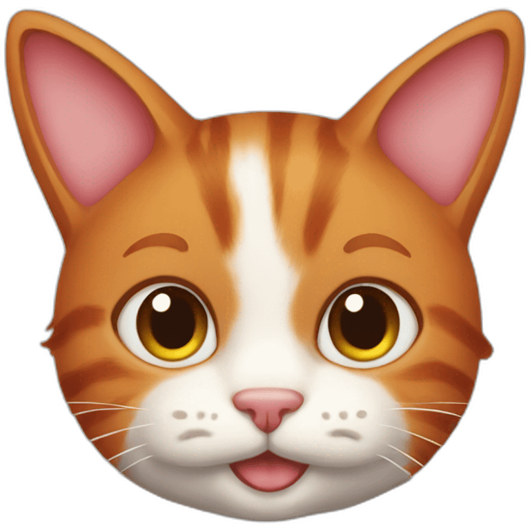 red hair cat with bunny ear emoji