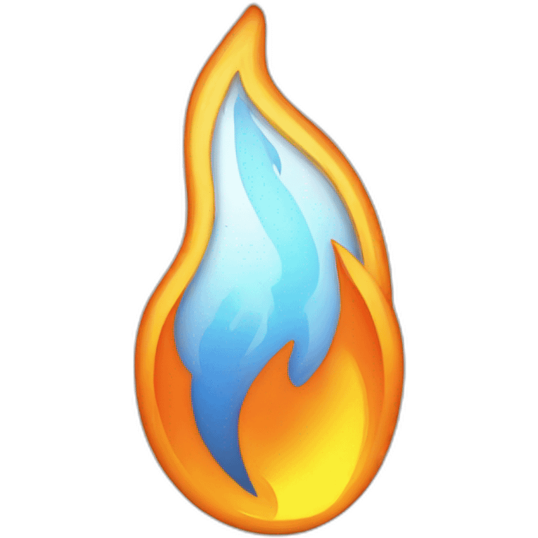 a glass flame emoji