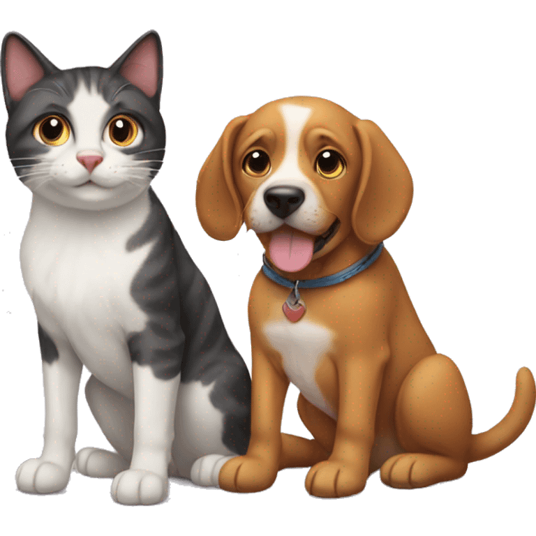 dog and cat  emoji