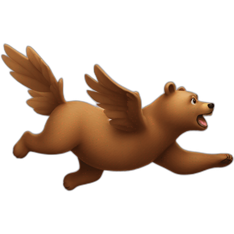 Flying bear emoji