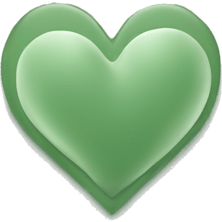 Sage green heart  emoji