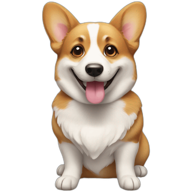 Corgi smiled emoji