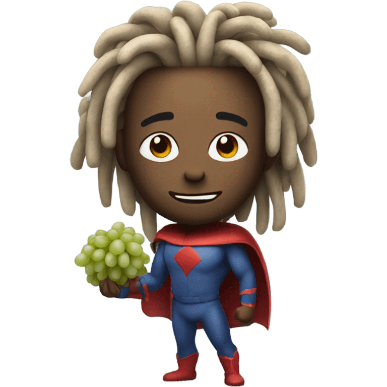 Super pk with dreadlocks and grapes emoji