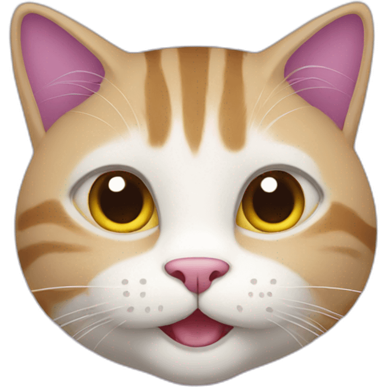 happy face cat purple emoji