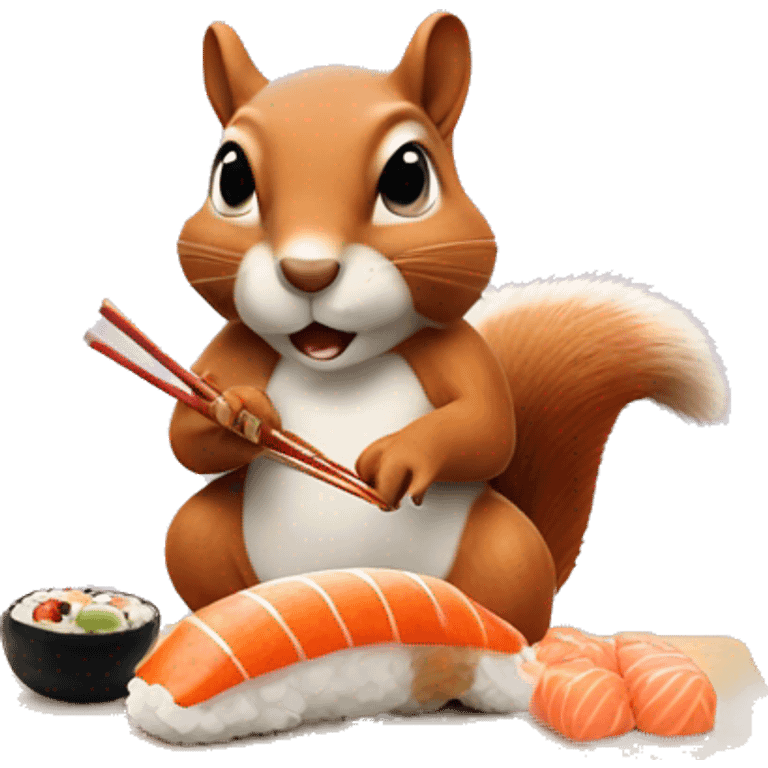 squirrel eating sushi emoji