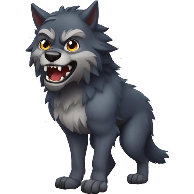 Werewolf cute emoji