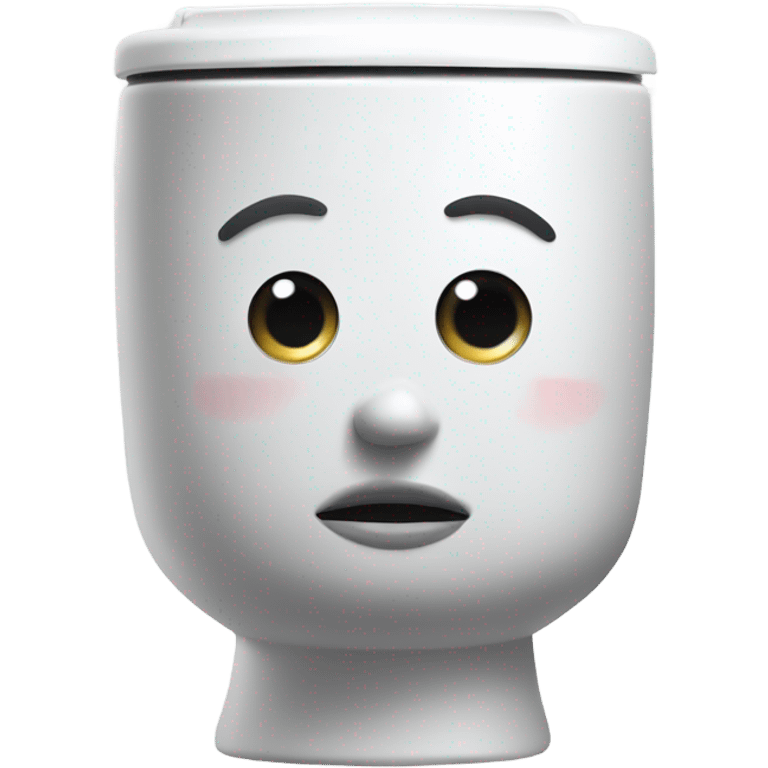 Toilet with head emoji