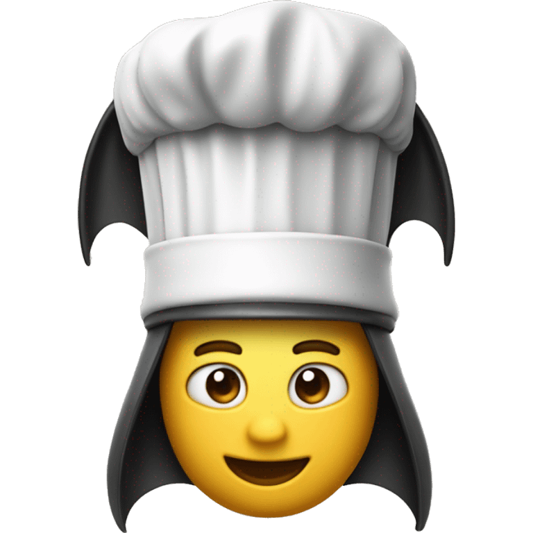 A bat with a jetpack and a chefs hat emoji