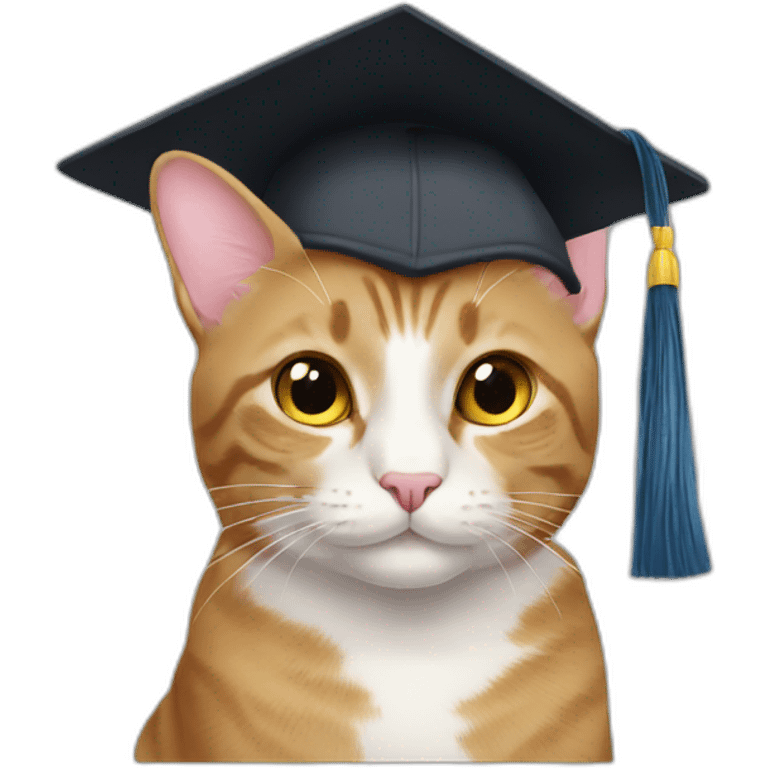 graduating cat emoji