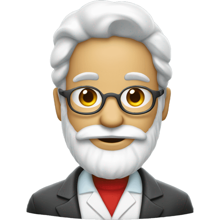 male scientist ith santa hat and beard emoji