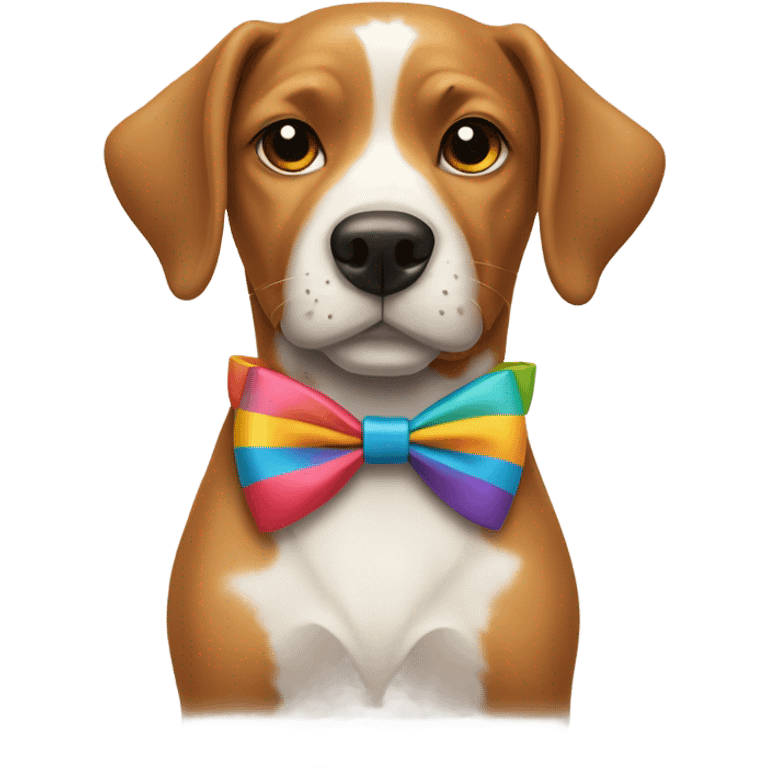 Dog with a bow emoji