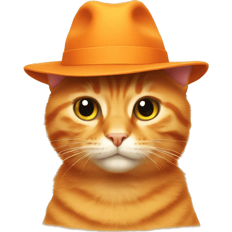 Orange cat wearing a hat  emoji