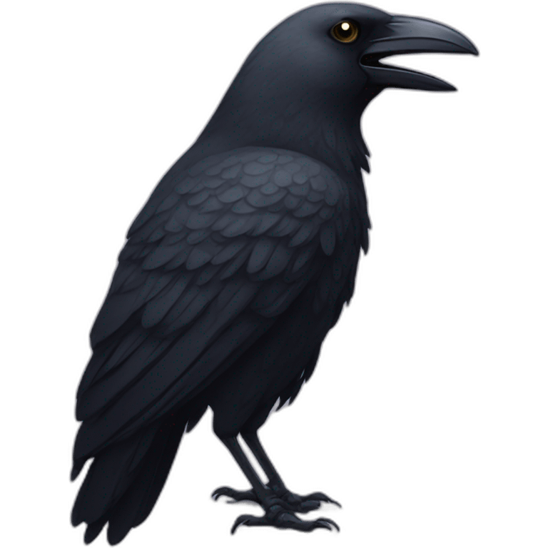 Big crow looking at you emoji