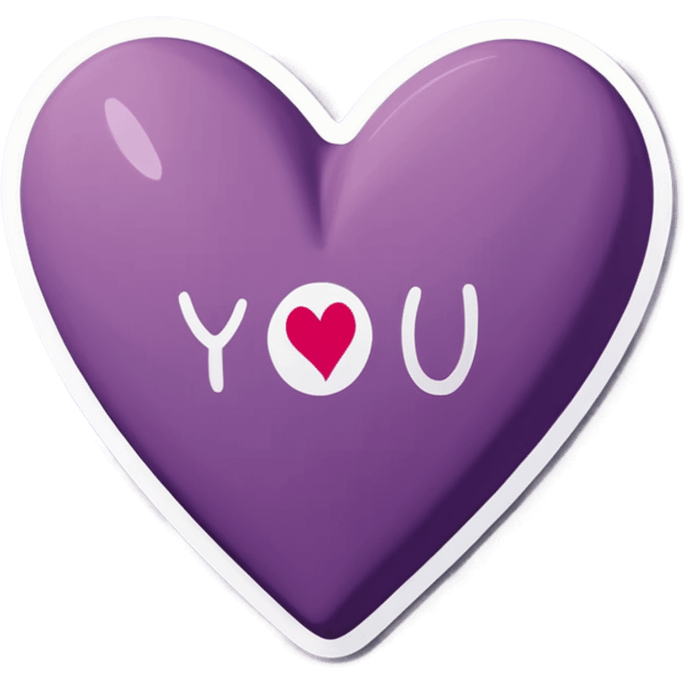 a light purple heart saying "i love you" emoji