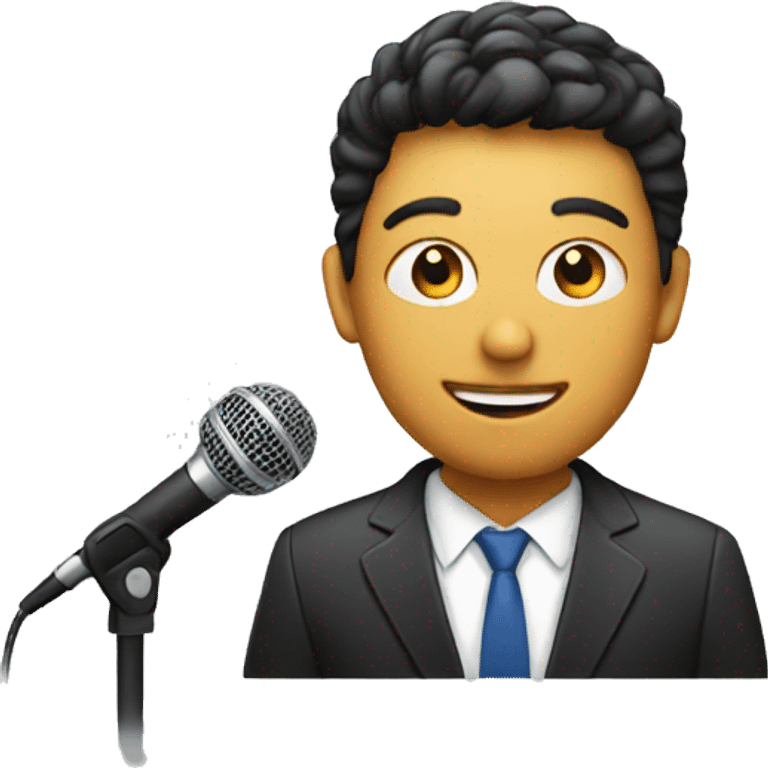 media person with microphone emoji