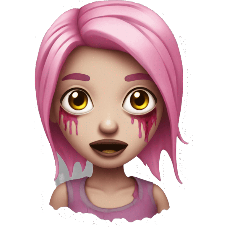 Pink zombie girl emoji