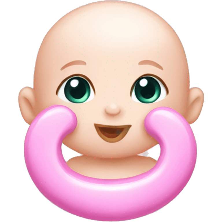 Rosa baby pacifier emoji