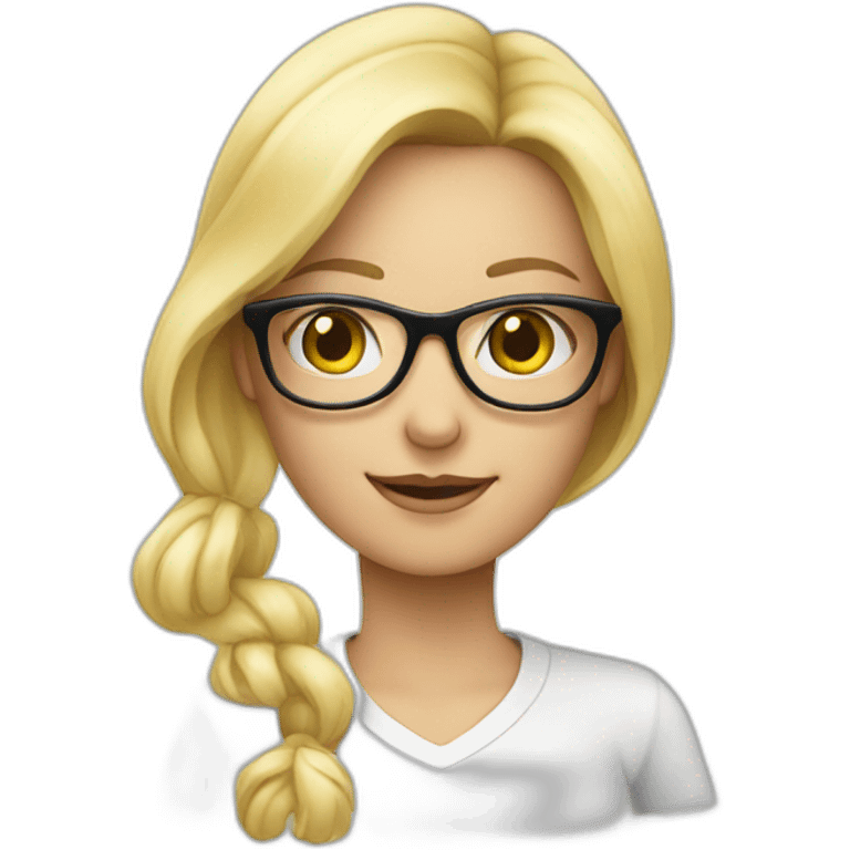 blond girl in the glasses has money in her hand emoji