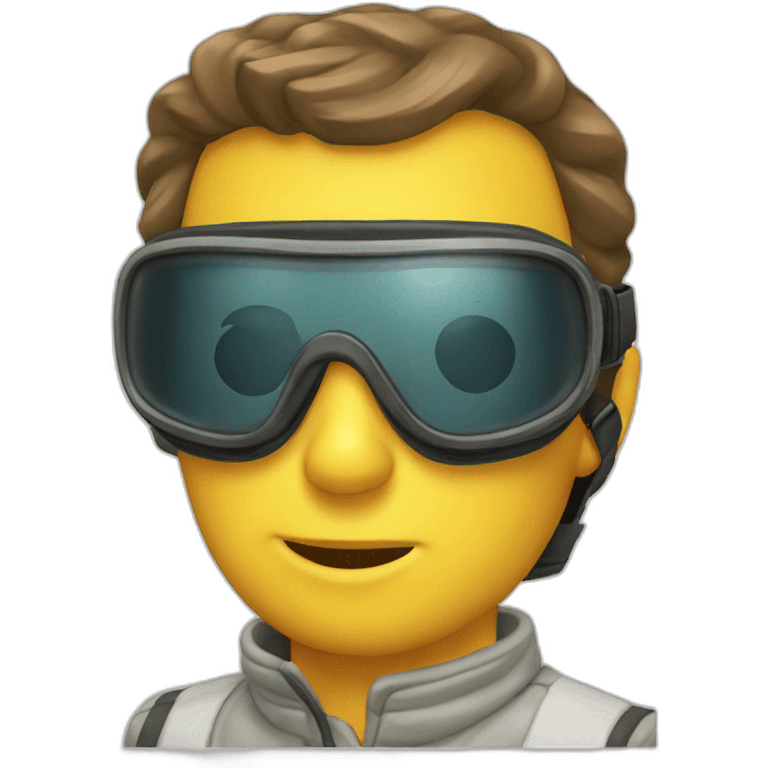 old racing goggles emoji