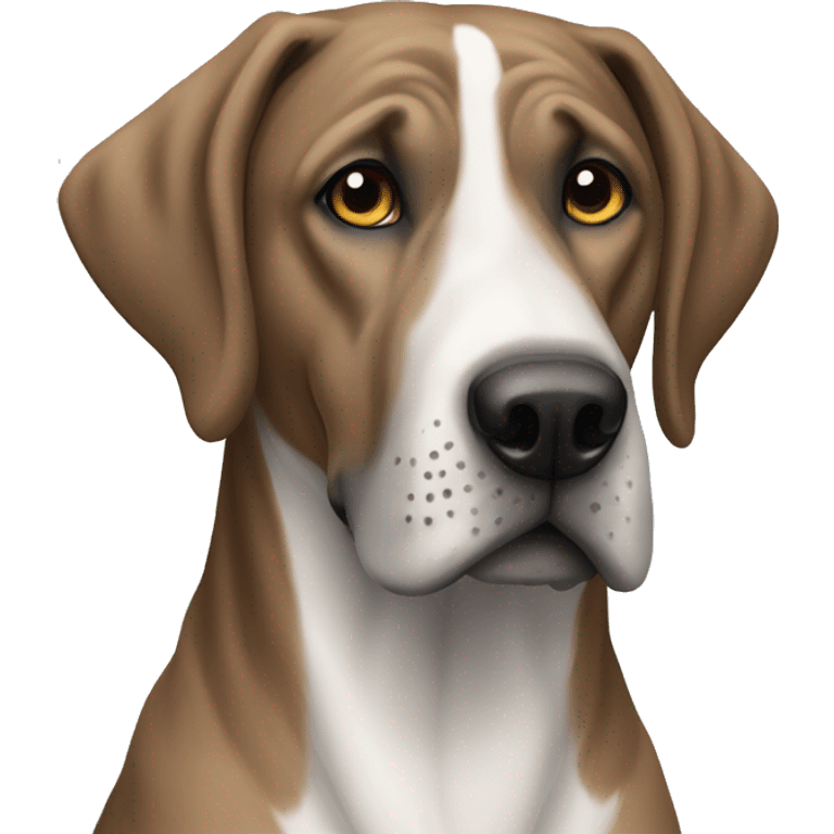 Brown and white grey hound mastiff emoji