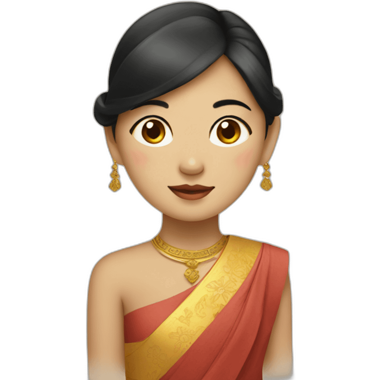 BURMESE GIRL WITH TRADITIONAL TOP emoji