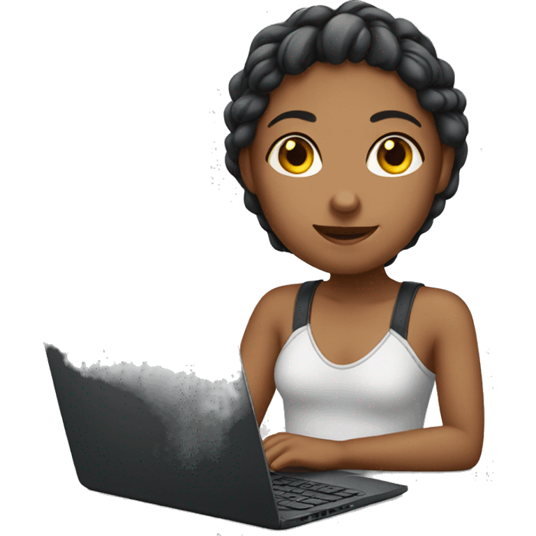 Girl with pc emoji