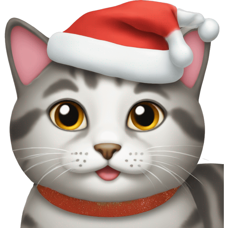 Christmas happy cat emoji