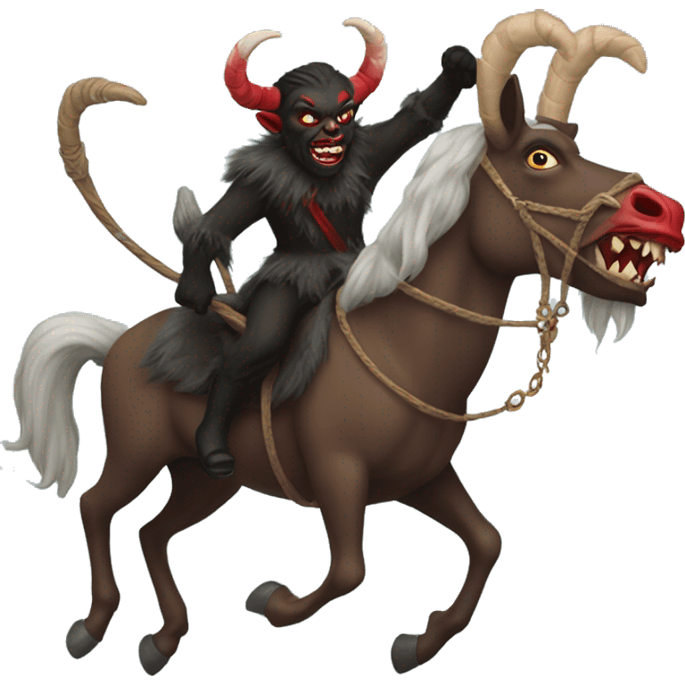 Krampus on a horse emoji