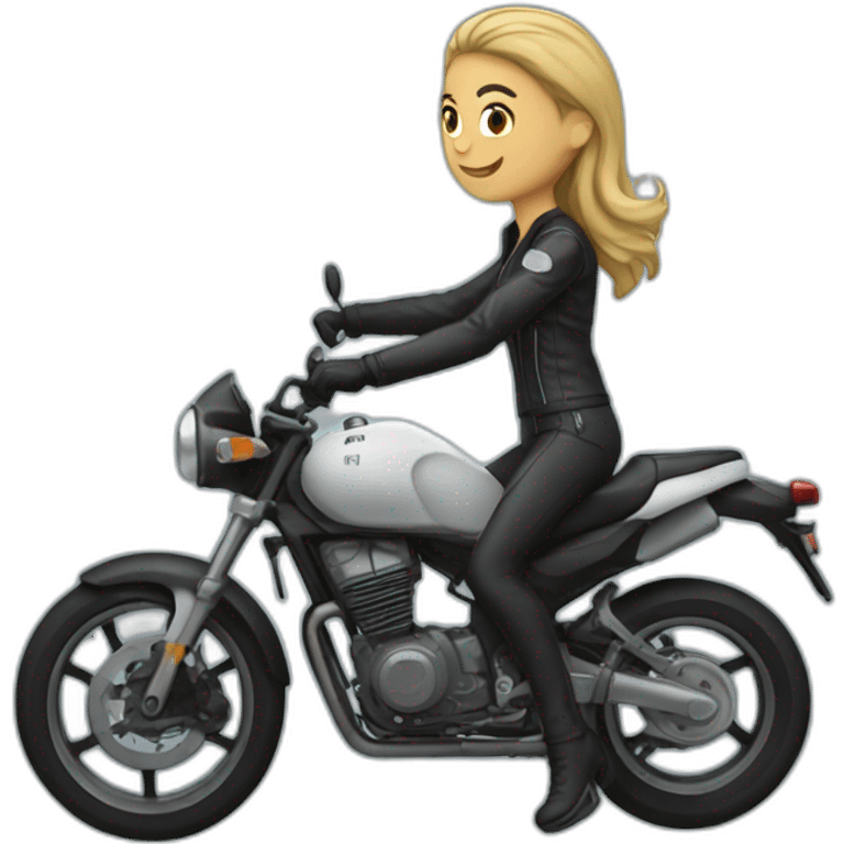 motociclista mulher emoji