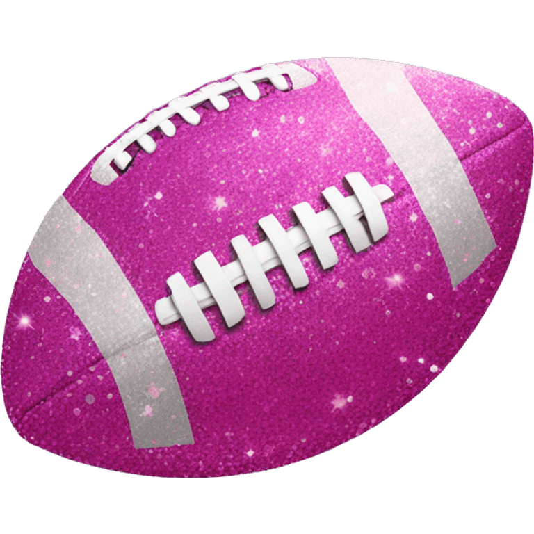 Pink ombre football with glitter  emoji