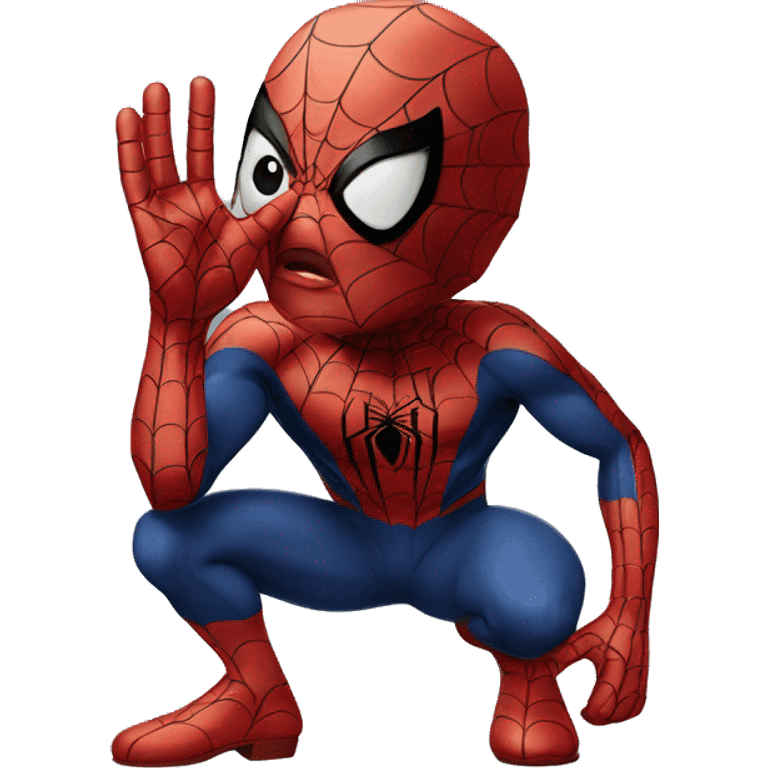 spiderman blowing a kiss emoji