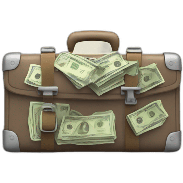 carrying case with cash emoji