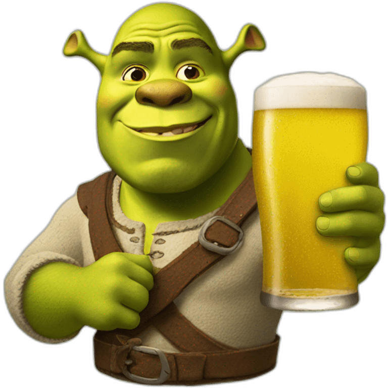 shrek drink beer  emoji