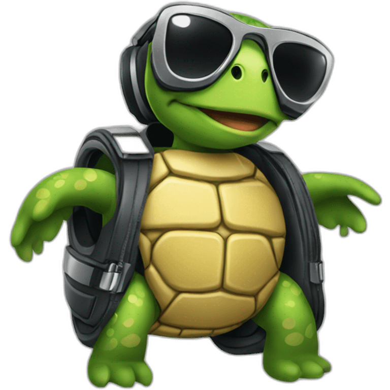 DJ turtle emoji