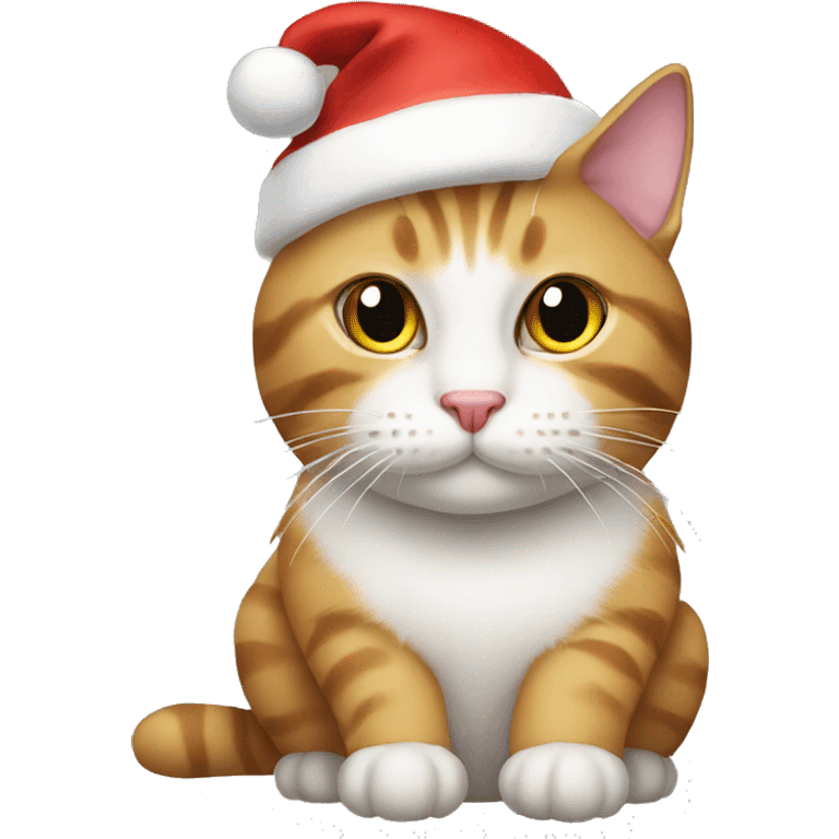 cat with christmas hat emoji