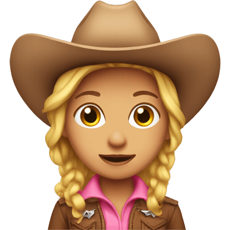 Pink cowgirl emoji