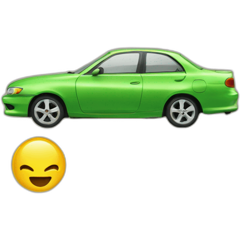 Car using soja machine emoji