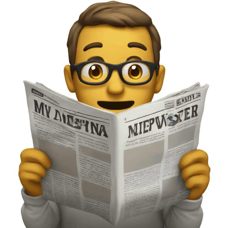 Reading the newspaper emoji