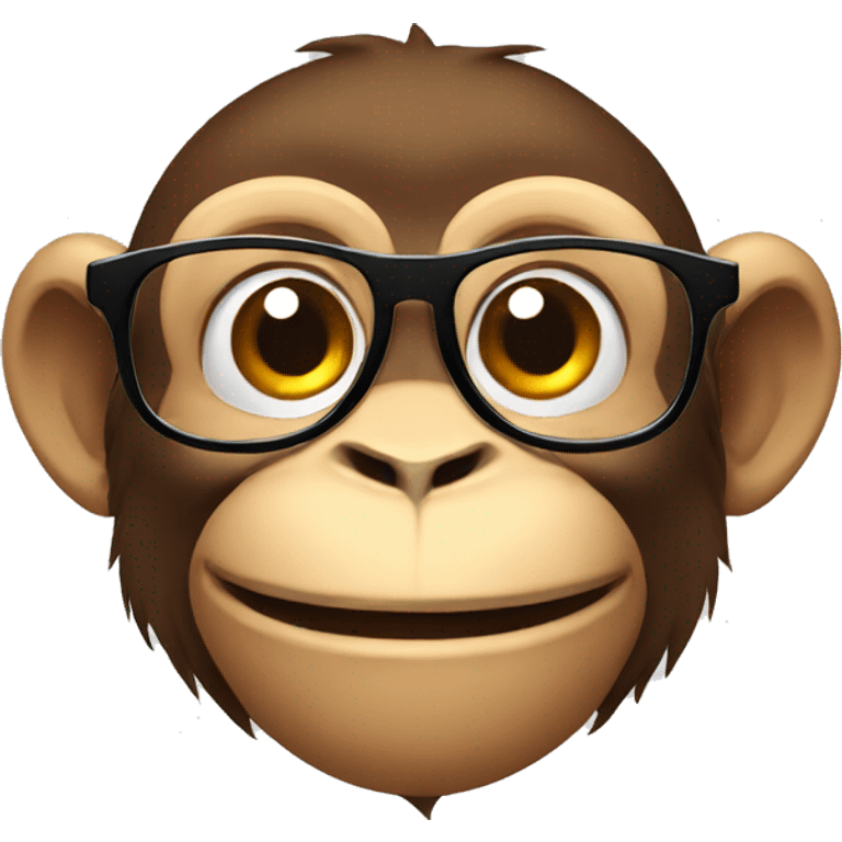 smiling monkey with glasses emoji