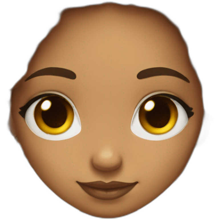 Light skin girl afro orange with heart shaped hands emoji