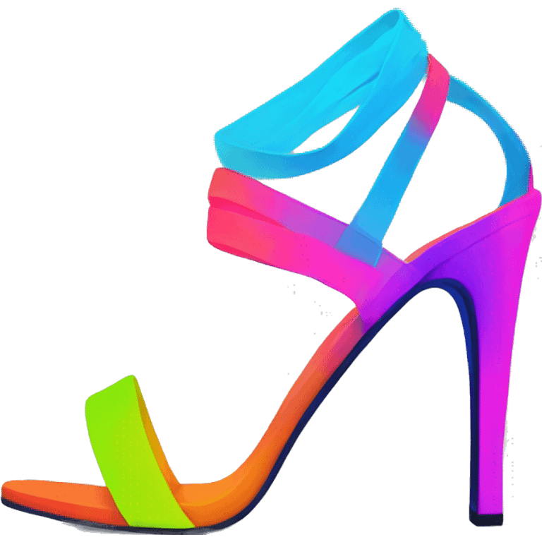 Neon colored heels emoji