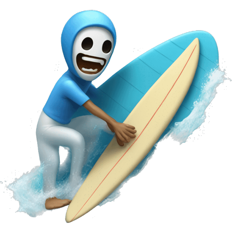 un esqueleto surfeando  emoji